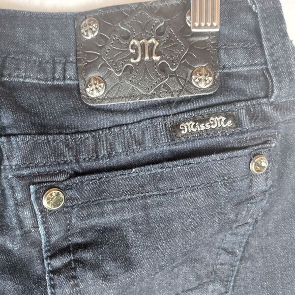 Miss Me JP7220G Women’s Jeans 27x30 Dark Wash Sequin Embellished Super Skinny - Picture 7 of 15
